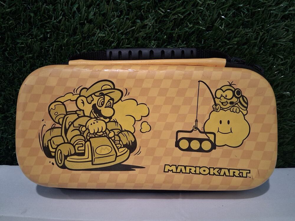 Official Nintendo Switch Lite Mario Kart Protection Travel Case Yellow Checkered